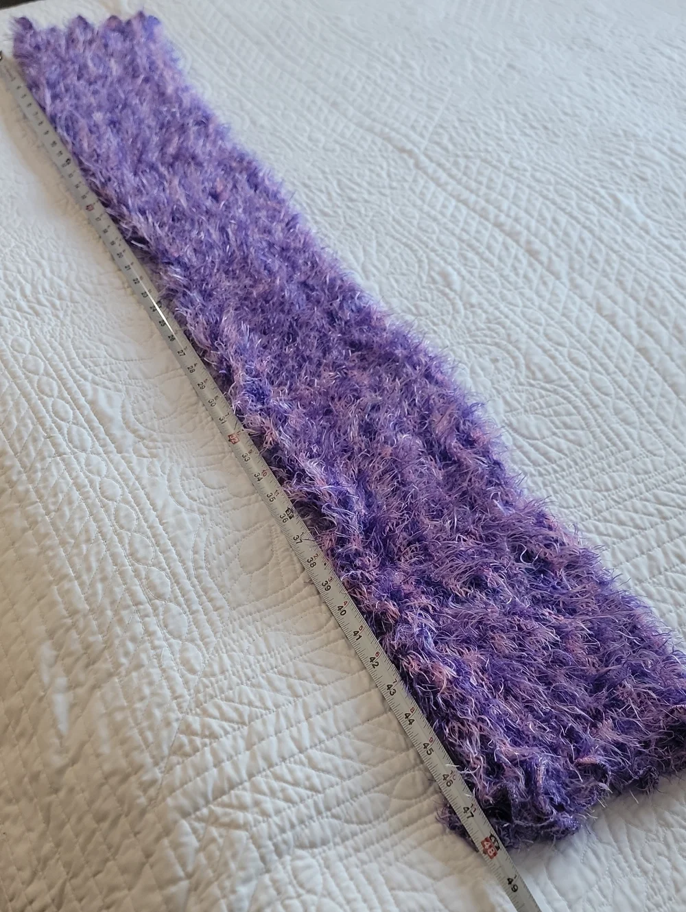 Magic Fuzzy Purple and Pink Eyelash Yarn Scarf